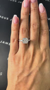 3 Carat Lab-Grown Trilogy Engagement Ring - Cushion Diamond