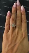 2.5 Carat Lab-Grown Diamond Band Engagement Ring - Emerald Diamond
