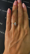 1 Carat Natural Solitaire Engagement Ring - Pear Diamond