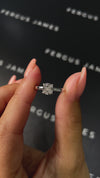 1 Carat Lab-Grown Solitaire Engagement Ring - Cushion Diamond in 18k White Gold Setting