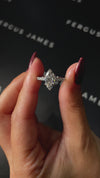 1.5 Carat Lab-Grown Diamond Band Engagement Ring - Marquise Diamond