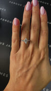 1 Carat Lab-Grown Trilogy Engagement Ring - Marquise Diamond