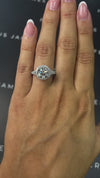2.5 Carat Lab-Grown Halo Engagement Ring - Round Diamond