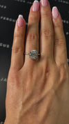 1 Carat Lab-Grown Halo Engagement Ring - Emerald Diamond