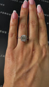 1 Carat Lab-Grown Halo Engagement Ring - Emerald Diamond