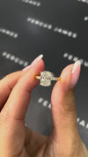 1.5 Carat Lab-Grown Diamond Band Engagement Ring - Cushion Diamond