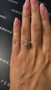 1 Carat Lab-Grown Diamond Band Engagement Ring - Radiant Diamond