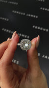 3 Carat Lab-Grown Halo Engagement Ring - Cushion Diamond