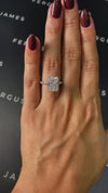 4 Carat Lab-Grown Diamond Band Engagement Ring - Radiant Diamond