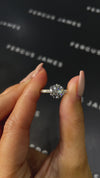 1.5 Carat Natural Diamond Band Engagement Ring - Round Diamond
