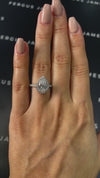 2 Carat Lab-Grown Halo Engagement Ring - Pear Diamond