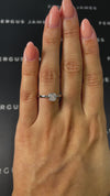 1 Carat Lab-Grown Solitaire Engagement Ring - Cushion Diamond