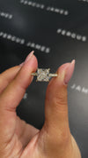 2 Carat Lab-Grown Diamond Band Engagement Ring - Princess Diamond
