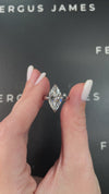 3 Carat Lab-Grown Solitaire Engagement Ring - Marquise Diamond