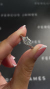 1 Carat Lab-Grown Trilogy Engagement Ring - Princess Diamond