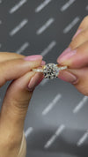 2.5 Carat Natural Diamond Band Engagement Ring - Round Diamond