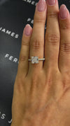 2 Carat Lab-Grown Diamond Band Engagement Ring - Princess Diamond