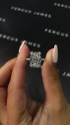 5 Carat Lab-Grown Diamond Band Engagement Ring - Radiant Diamond