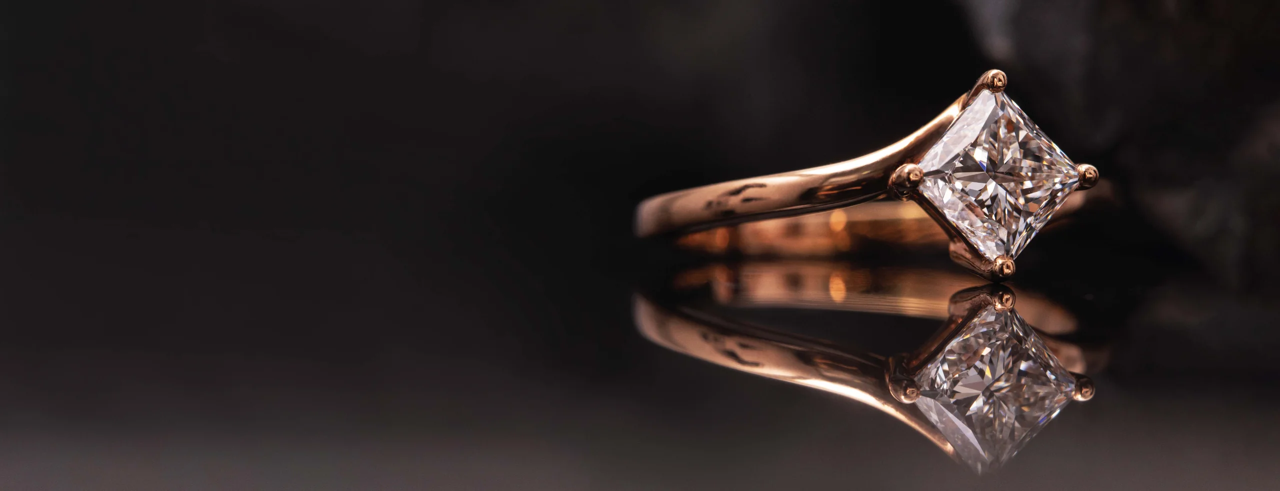 18 Carat Rose Gold Engagement Rings