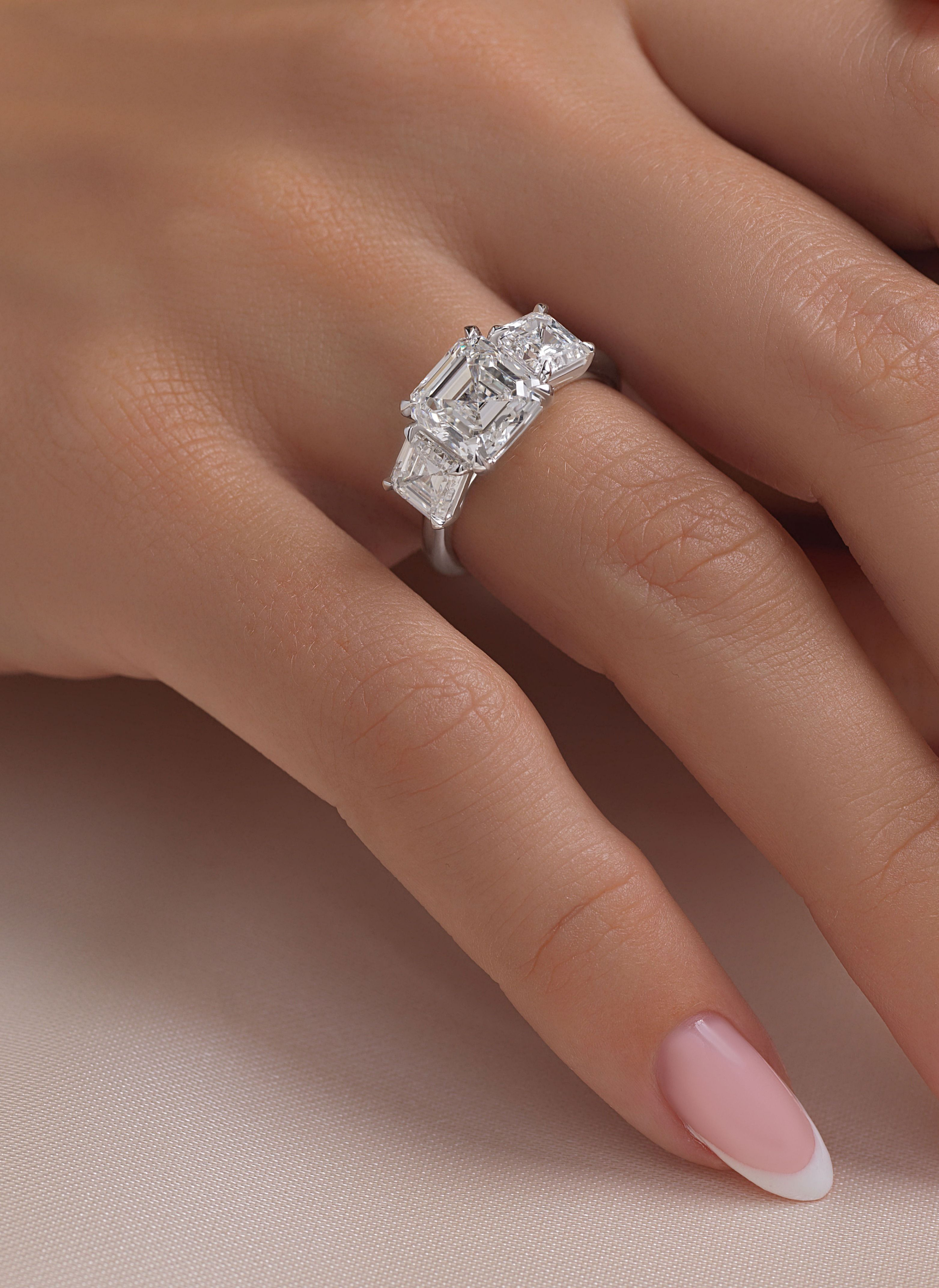 Asscher Diamond Engagement Rings