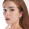 Inside Out Natural Diamond Hoop Earrings White Gold