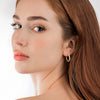 Inside Out Natural Diamond Hoop Earrings Yellow Gold