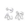 Triple Huggie With Detachable Stud Earrings White Gold