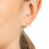 Petite Natural Diamond Huggie Curl Earrings Rose Gold