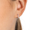 Petite Natural Diamond Huggie Curl Earrings White Gold