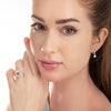 1.2ct Round Natural Diamond Drop Earrings White Gold
