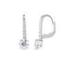 1.2ct Round Natural Diamond Drop Earrings White Gold
