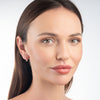 Natural Diamond Paperclip Style Hoop Earrings Rose Gold