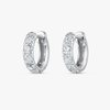 Classic Natural Diamond Huggie Earrings White Gold