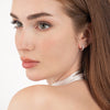 Classic Natural Diamond Huggie Earrings White Gold