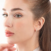 Classic Natural Diamond Huggie Earrings Yellow Gold
