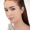 V-Shaped Natural Diamond Curl Earrings White Gold