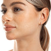 Mini Natural Diamond Hoop Earrings Rose Gold