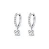 1.2ct Round Natural Diamond Hoop Earrings White Gold