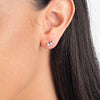 Graduating Trio Natural Diamond Bar Earrings White Gold