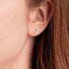 Graduating Trio Natural Diamond Bar Earrings Yellow Gold