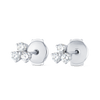 Trio Cluster Natural Diamond Earrings White Gold