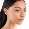Trio Cluster Natural Diamond Earrings Yellow Gold