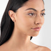 Circular Natural Diamond Earrings Yellow Gold