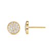 Diamond Disc Earrings Yellow Gold