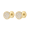 Diamond Disc Earrings Yellow Gold