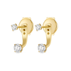 Natural Diamond Raindrop Earrings Yellow Gold