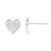Natural Diamond Heart Earrings White Gold