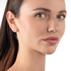 Elegant Natural Diamond Bar Earrings White Gold