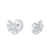 Natural Diamond Sunrise Earrings White Gold