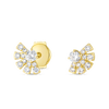Natural Diamond Sunrise Earrings Yellow Gold
